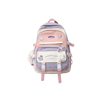 H YXIANG Nylon Backpack Unisex Multicolor