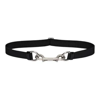 GUCCI Stretch Fabric, Leather, Metal Belt Men's Black Width 2.5cm