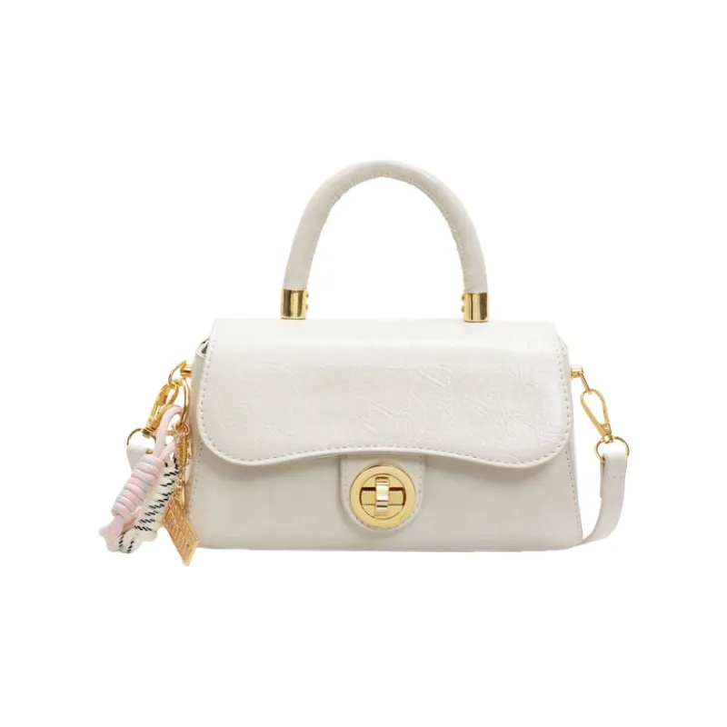 MARKANGARO Synthetic Leather Saddle Bag Regular Women's Glacier White/Night Sky/Peach Pink-9