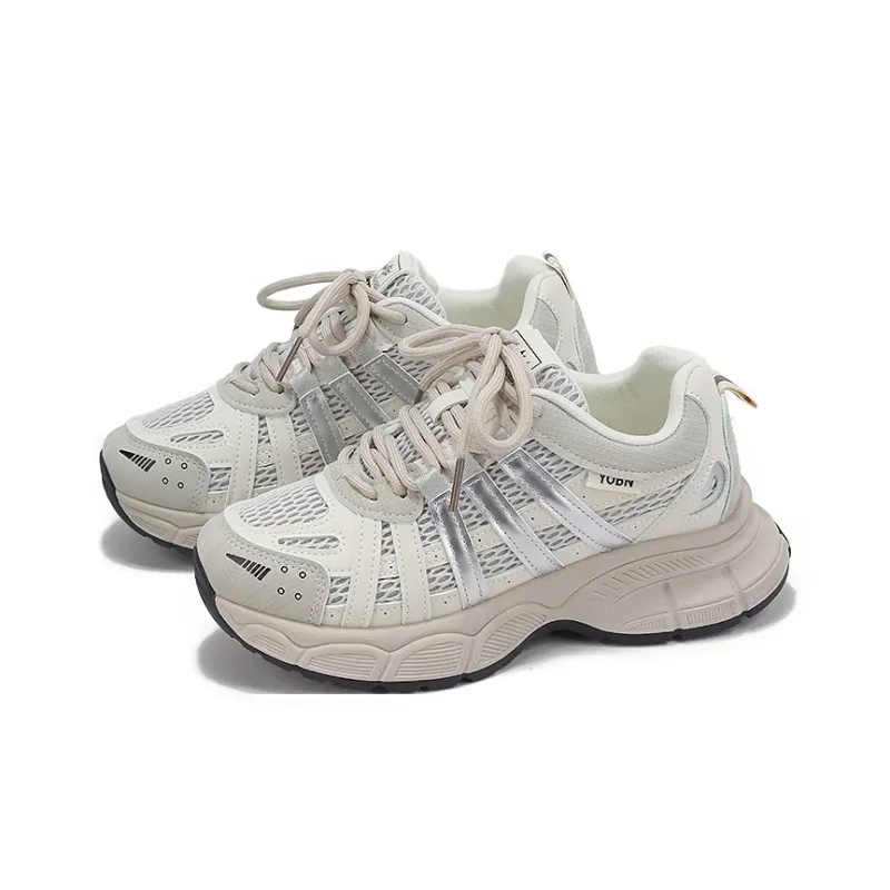 Yobn Breathable Lightweight And Wear Resistant Low Top Chunky Sneakers Women's-2