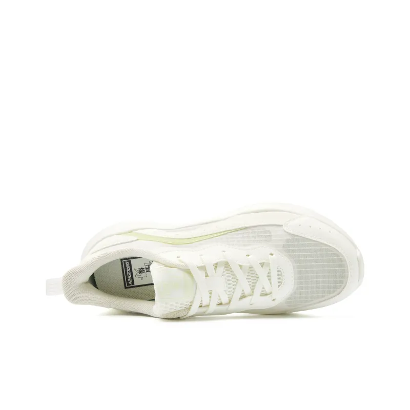 QIAODAN Anti Slip Wear Resistant Low Top Casual Shoes Women's White Green-3