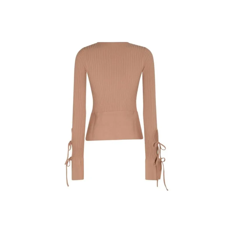 ANDREĀDAMO Ribbed knit Long sleeve Top-1