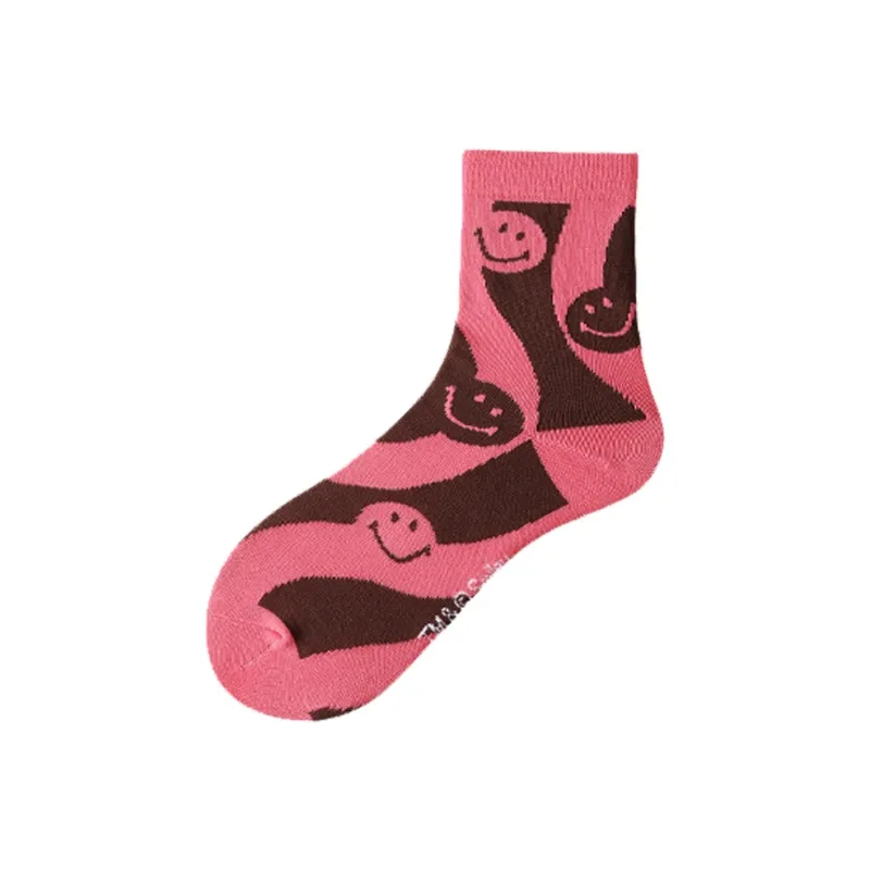 SMILEY Mid Calf Socks Unisex Combo Set-2