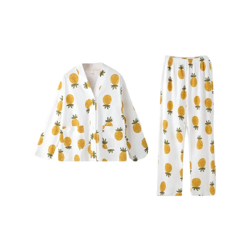 ZAO FU NIAO Pajama Set Women's Pineapple Miniature-0
