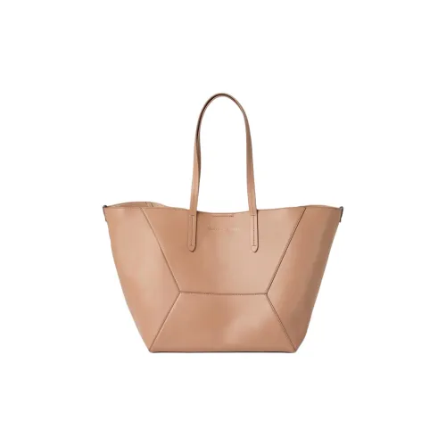 Brunello Cucinelli Calfskin Tote Bag Shopping Bag Shoulder Bags Women's Gray Rose