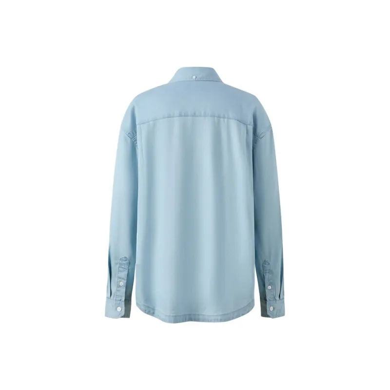 E.land Shirt Women's Light Denim-1