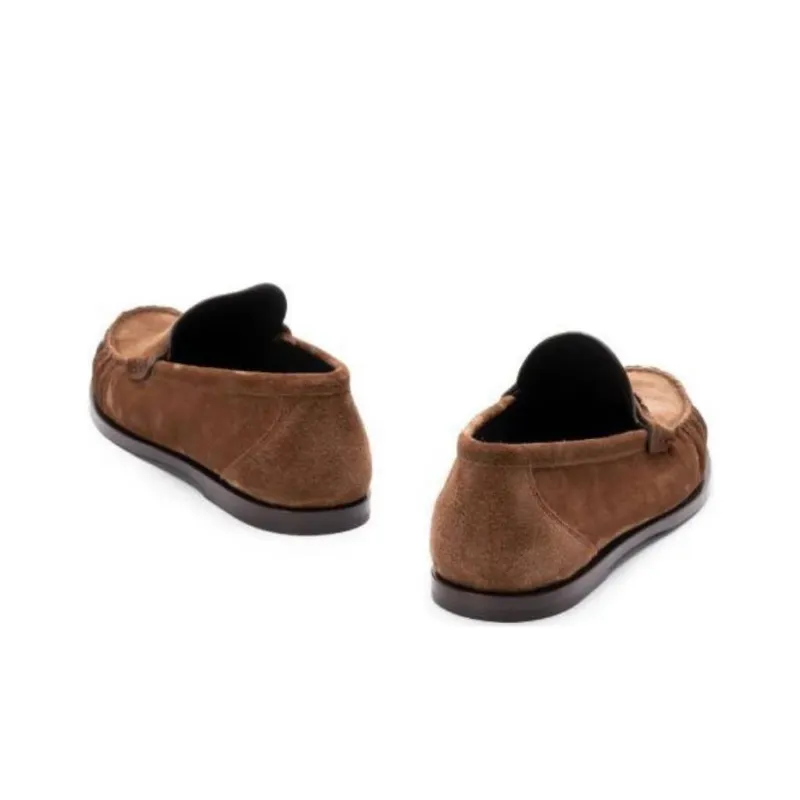 SAINT LAURENT Logo Plaque Loafers-4