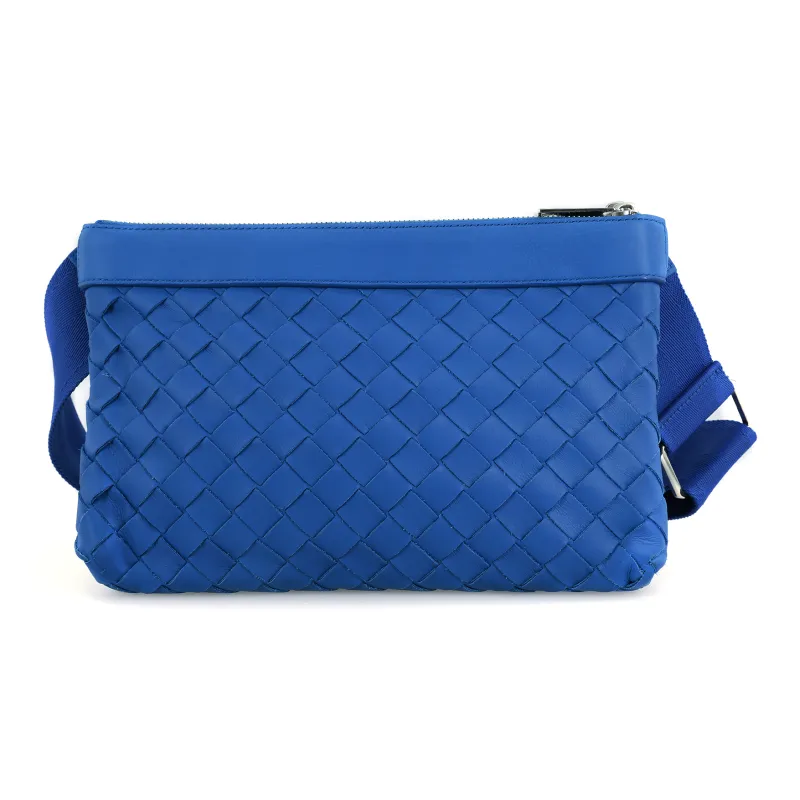 Bottega Veneta Calfskin Handbag, Shoulder Bag, Crossbody Bag Men's Cobalt Blue-2