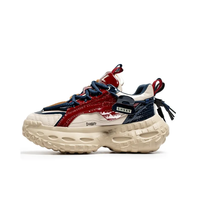 Budding Bear Slip Resistant, Abrasion Resistant, Breathable, Height Increasing Low Top Chunky Sneakers Men's-30