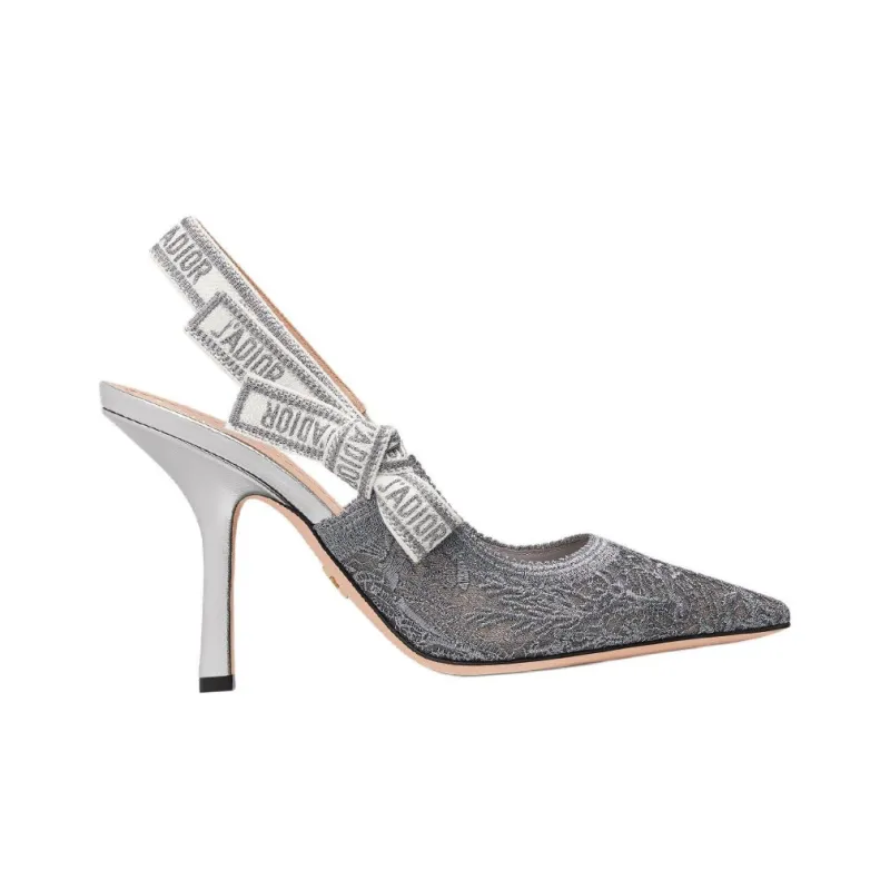 DIOR J'Adior Slim Heel High Heels 10cm Women's Silver-1