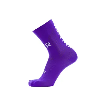 DECATHLON Cycling Socks Unisex 1 Pack Bright Purple Snow