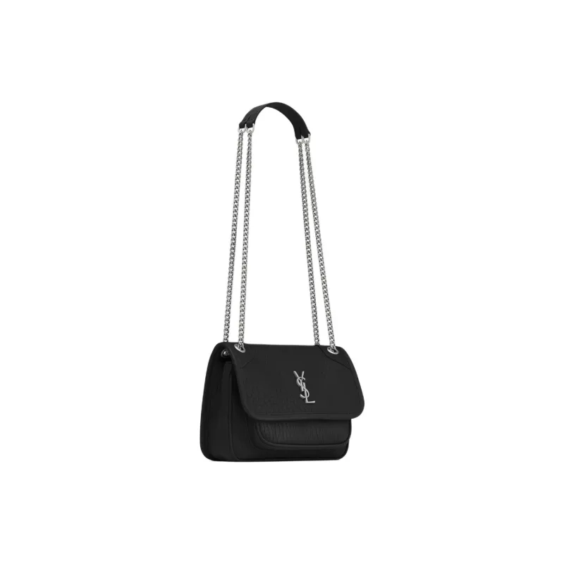 SAINT LAURENT Lambskin Shoulder Bag Mini Women's Black-1