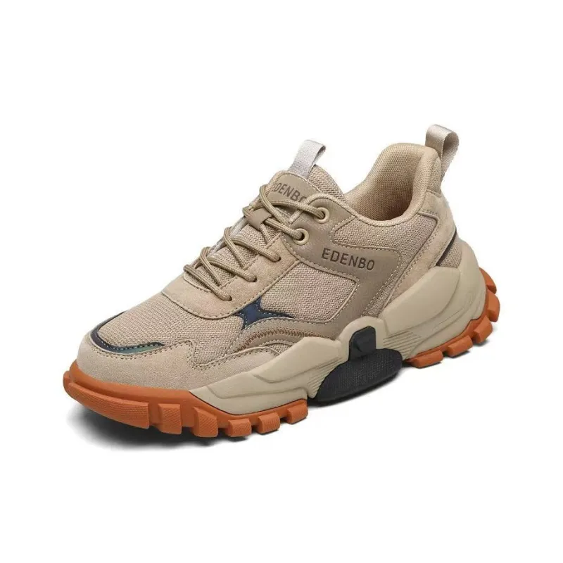 AMICNIEGD Anti Slip Wear Resistant Low Top Chunky Sneakers Men's-0