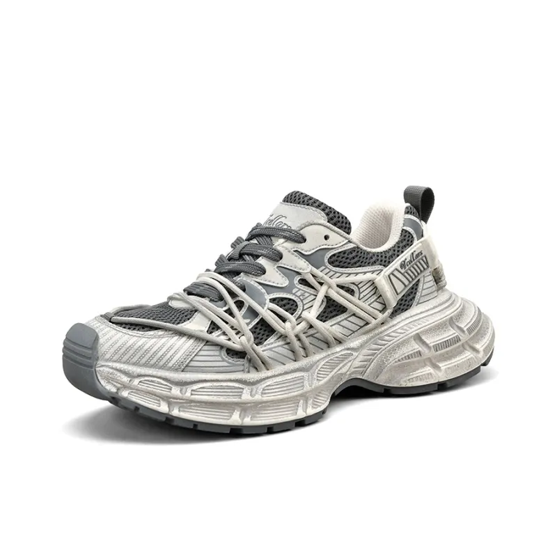 TCELLARS Cushioning, Abrasion Resistant, Height Increasing Low Top Chunky Sneakers Men's Green Gray Box-1