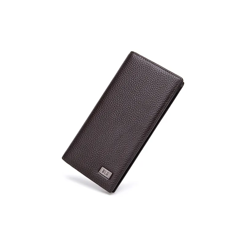 HLA Cow Leather Wallet With Money Clip And Leather Clip Regular Unisex Black-20