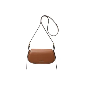 MICHAEL KORS Leather Shoulder Bag Small Size Women's Brown