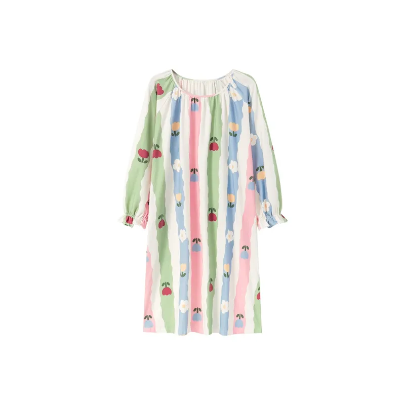 Herbal Primer Nightgown Women's Combo Set-5