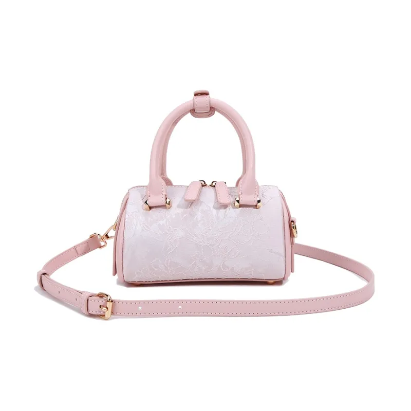 Carit&Koty Polyurethane Synthetic Leather Handbag Women's White Pink-10