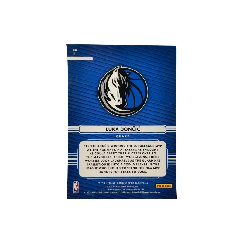 PANINI 2021 22 Mavericks Luka Dončić Miracle Boy Durex Collection Teca Classic Collection Sports Cards 1 Pc-1