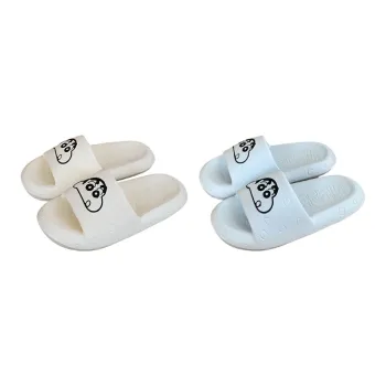 SHIGUDE x Crayon Shinchan Sandal Slippers Unisex, Milk White
