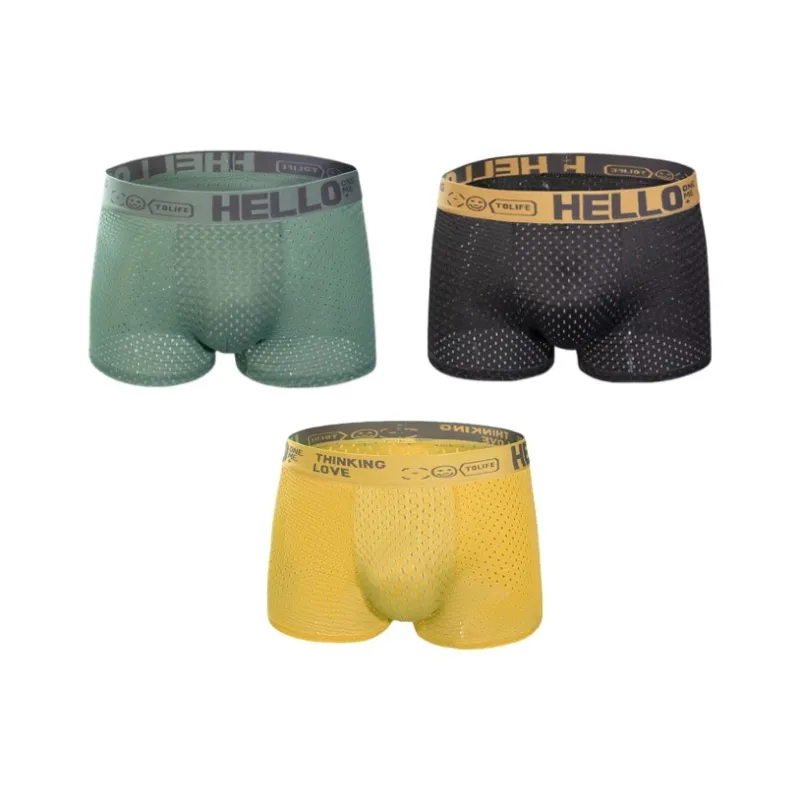 Qiao Ni Tong Underpants Men's 1 Pack Black-8