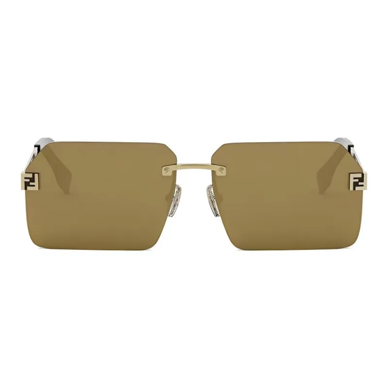 FENDI Square Sunglasses Unisex Gold-1