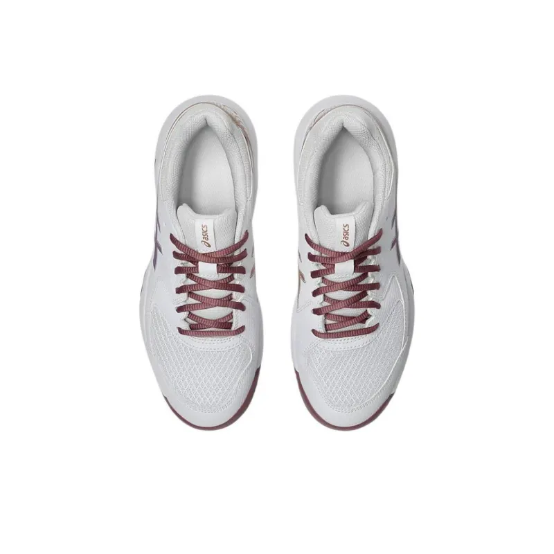Asics Gel Dedicate 8 Cushioning And Abrasion Resistant Coverage Low Top Tennis Shoes Women's White-3