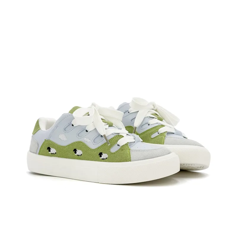 FULLXUAN Low Top Skateboard Shoes Women's Mint Cake-4