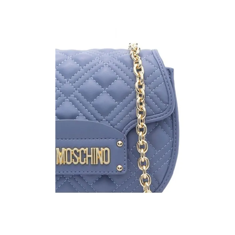 LOVE MOSCHINO Polyurethane Shoulder Bag Crossbody Bag Women's Blue-3
