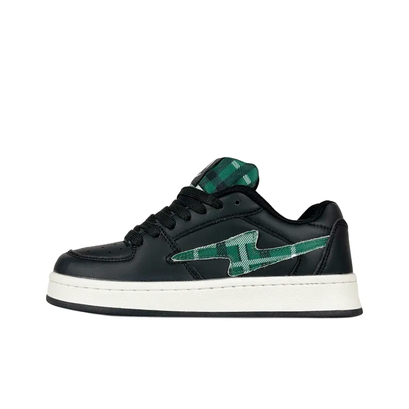 Rongchuan Anti Slip And Wear Resistant Lightweight Low Top Skateboard Shoes Unisex Black Green Box-1