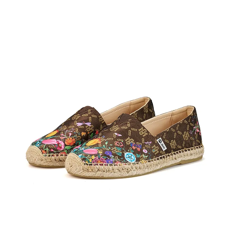 Joy&Mario Espadrilles Women's Coffee/Beige/Green-1