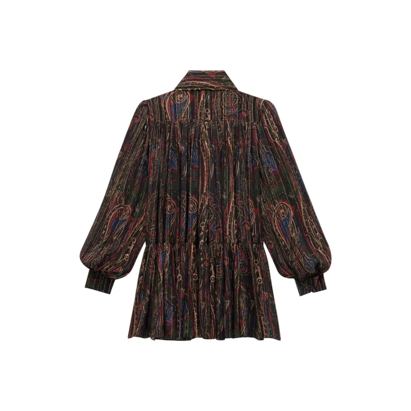 SAINT LAURENT Long Sleeved Dresses Women's Black-5