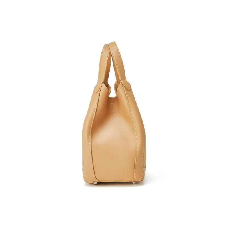 ROBERTA DI CAMERINO Cow Leather Handbag Regular Women's Sandy Brown-4