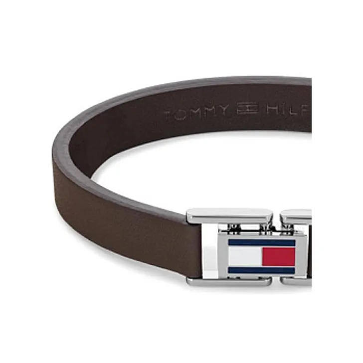 Tommy Hilfiger Leather Wristbands Men's Brown-2