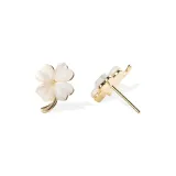 Four-Leaf Clover Stud Earrings Gold[S925 Silver]
