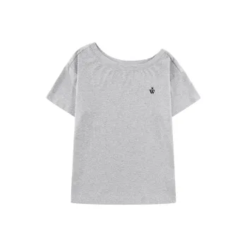 WORKSOUT Fabric Asymmetrical Shoulder Summer T Shirt Women's