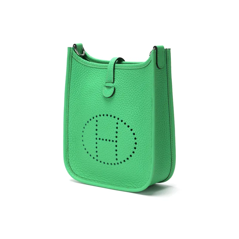 HERMES Evelyne Leather Crossbody Bag Shoulder Bag Unisex Green-1