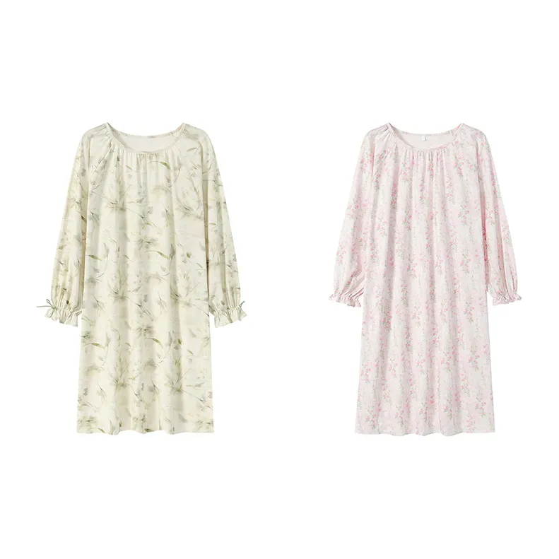 Herbal Primer Nightgown Women's Combo Set-66