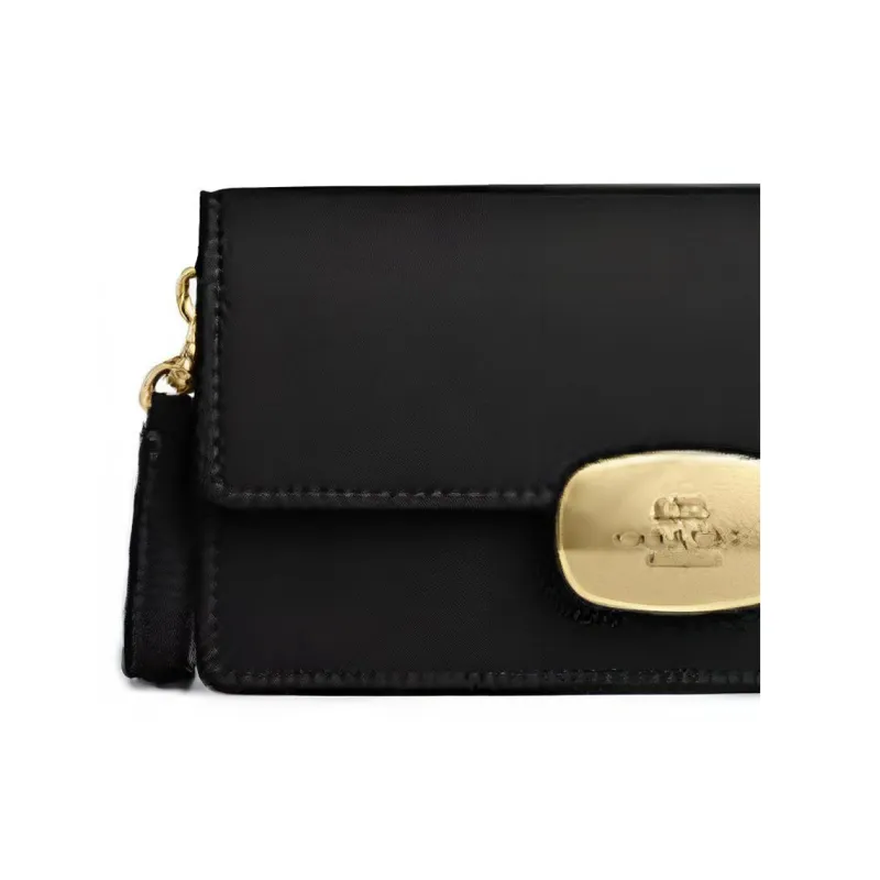 COACH Eliza Calfskin Baguette Bag Shoulder Bag Crossbody Bag Small Size Women's Black-1