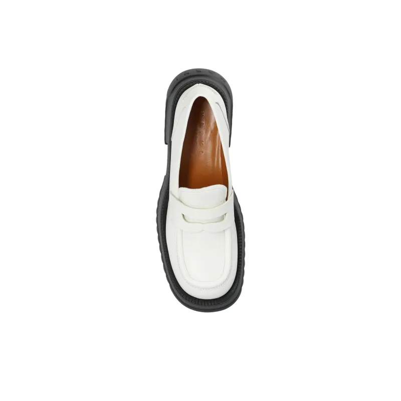 MARNI Two-tone Leather Loafers-4