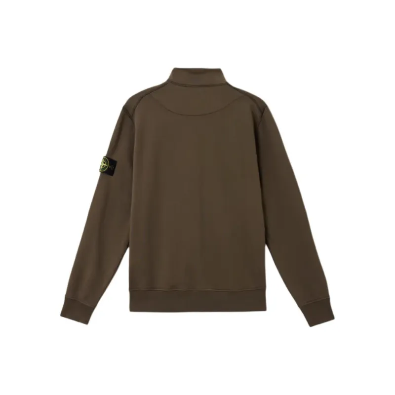 STONE ISLAND Logo Patch Half Zip Sweatshirt-1