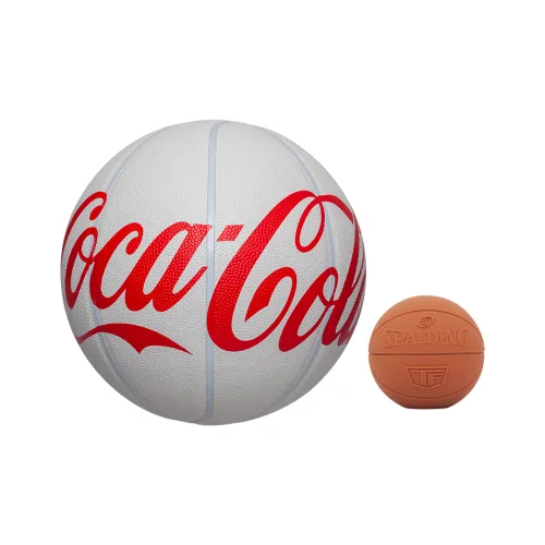 SPALDING x Coca Cola Co branded Collection PU Basketball Minimalist White Size 7 Street Training Competition Unisex