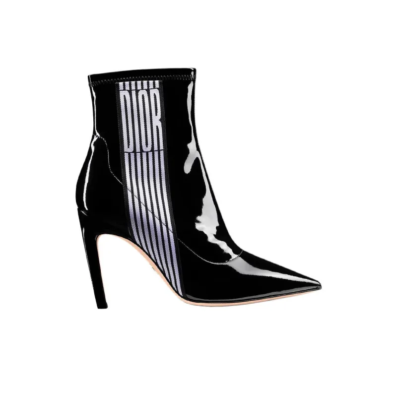 DIOR Optical D Ankle Boots 10cm Women's Black-1