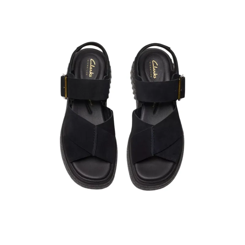 Clarks Evamar Wish One Strap Sandals 5cm Women's Black-3