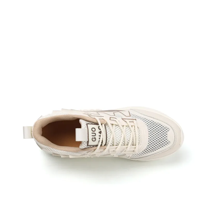 YIVELOVE Non slip Wear resistant Impact resistant Low Top Chunky Sneakers Men's-3