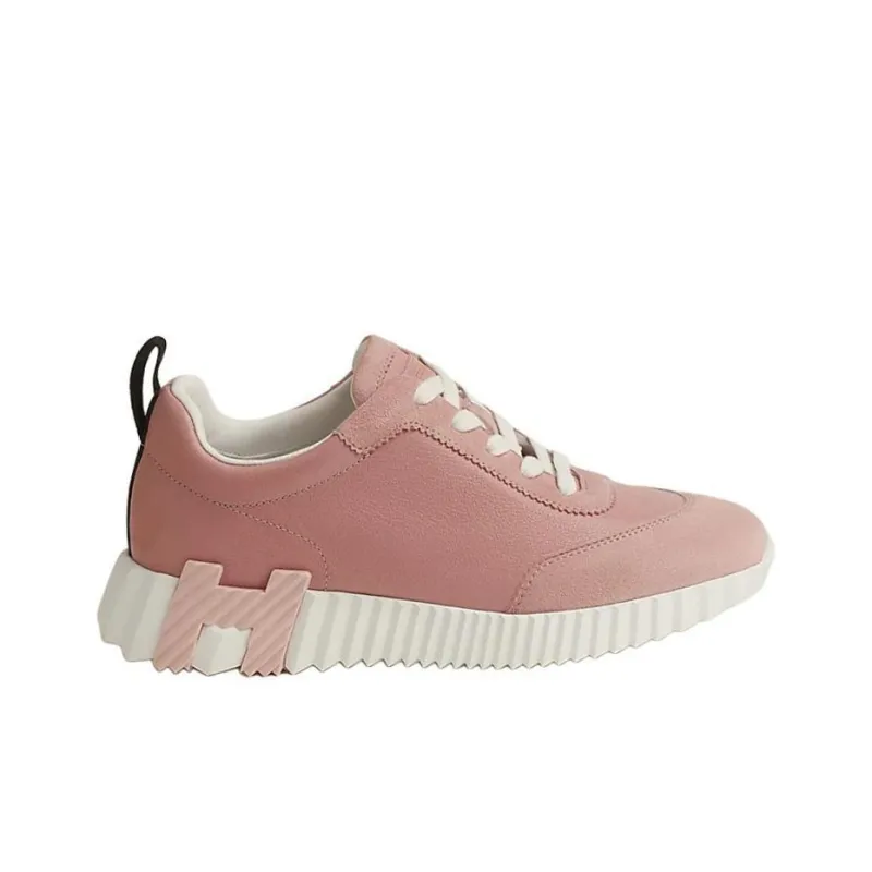 HERMES Bouncing Low Top Casual Shoes Women's Pink-1