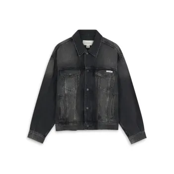 CALVIN KLEIN Denim Jacket Men's Denim Gray