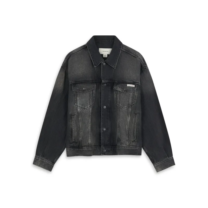 CALVIN KLEIN Denim Jacket Men's Denim Gray-0
