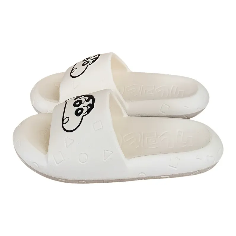 SHIGUDE x Crayon Shinchan Sandal Slippers Unisex, Milk White-29