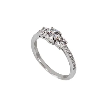 Swarovski Rhodium Plated Crystal Rings Women's Silver
